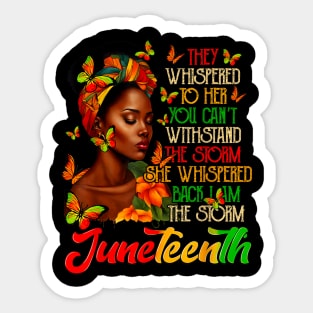 Juneteenth Afro American Black Women Black History Month Sticker